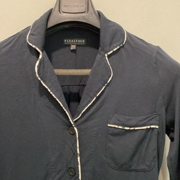 PJ Salvage Black PJ Top - Picture 4 of 12